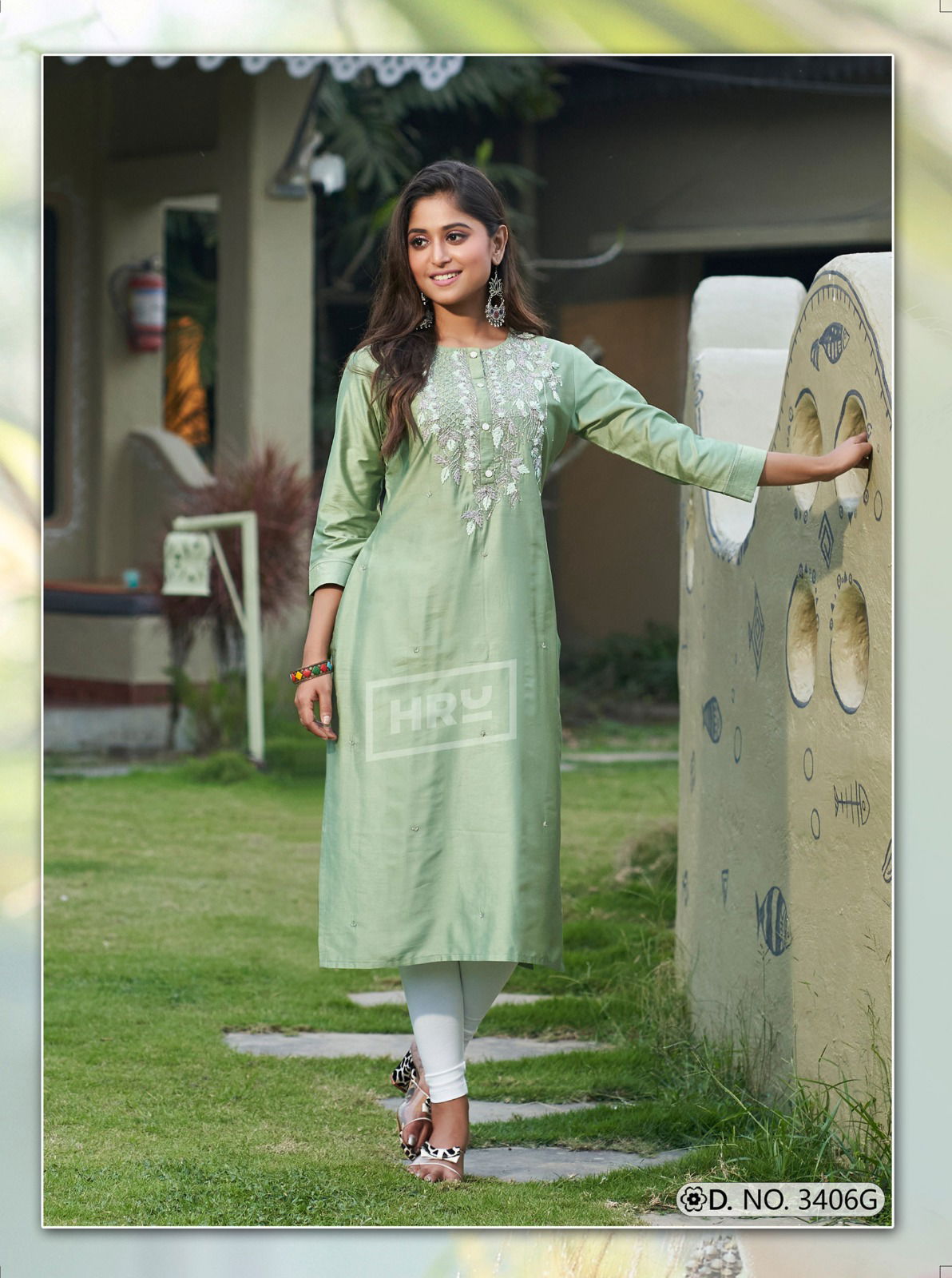 HRU Sita Gita Vol 3 Hand Work Designer Kurtis Wholesale Market In Surat With Price
